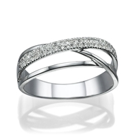 Picture of 0.35 Total Carat Designer Wedding Round Diamond Ring