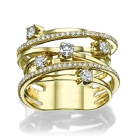 Picture of 0.89 Total Carat Designer Wedding Round Diamond Ring