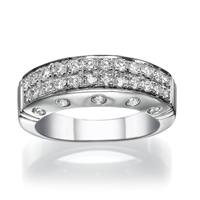 Picture of 0.70 Total Carat Designer Wedding Round Diamond Ring