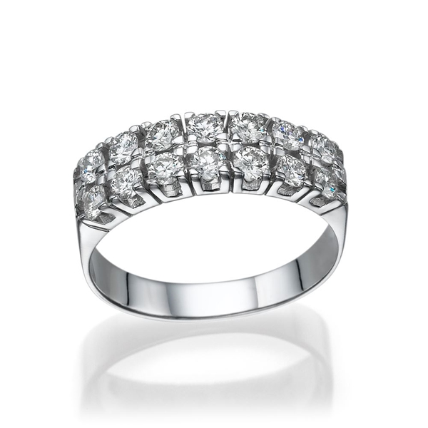 Picture of 0.94 Total Carat Designer Wedding Round Diamond Ring