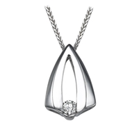 Picture of 0.17 Total Carat Solitaire Round Diamond Pendant