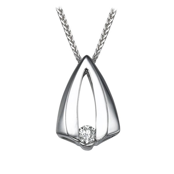 Picture of 0.17 Total Carat Solitaire Round Diamond Pendant