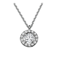 Picture of 0.17 Total Carat Halo Round Diamond Pendant