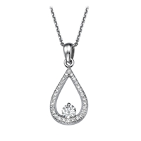 Picture of 0.31 Total Carat Drop Round Diamond Pendant