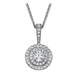 Picture of 0.81 Total Carat Halo Round Diamond Pendant