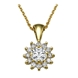 Picture of 0.59 Total Carat Halo Round Diamond Pendant