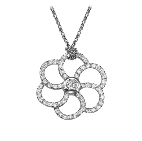 Picture of 0.71 Total Carat Designer Round Diamond Pendant