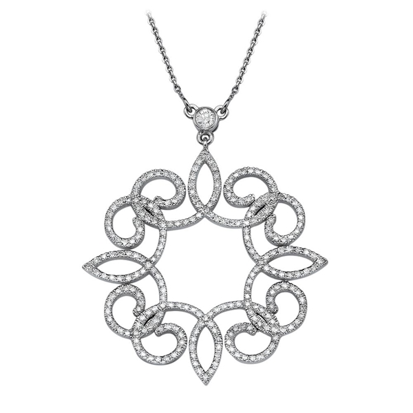 Picture of 1.29 Total Carat Designer Round Diamond Pendant