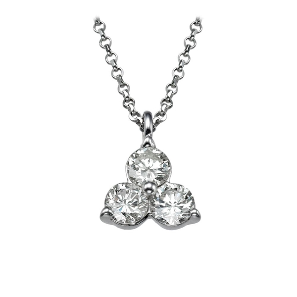 3-Strand Diamond and White Gold Necklace - Turgeon Raine