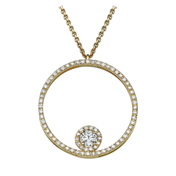 Picture of 0.45 Total Carat Classic Round Diamond Pendant