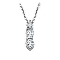 Picture of 0.40 Total Carat Three Stone Round Diamond Pendant