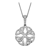 Picture of 0.49 Total Carat Designer Round Diamond Pendant