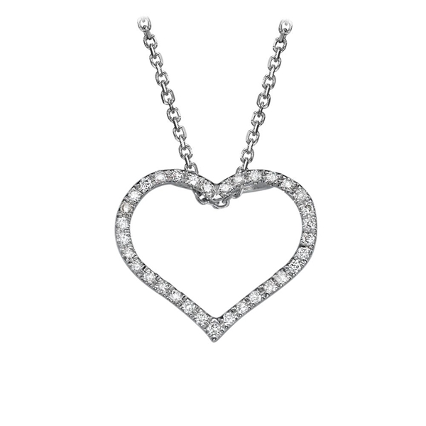 Picture of 0.17 Total Carat Heart Round Diamond Pendant