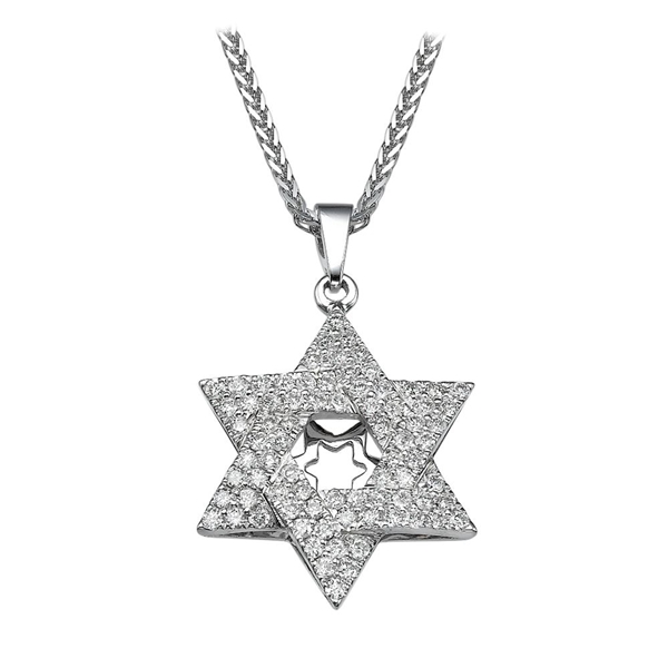 Picture of 0.81 Total Carat Star of David Round Diamond Pendant