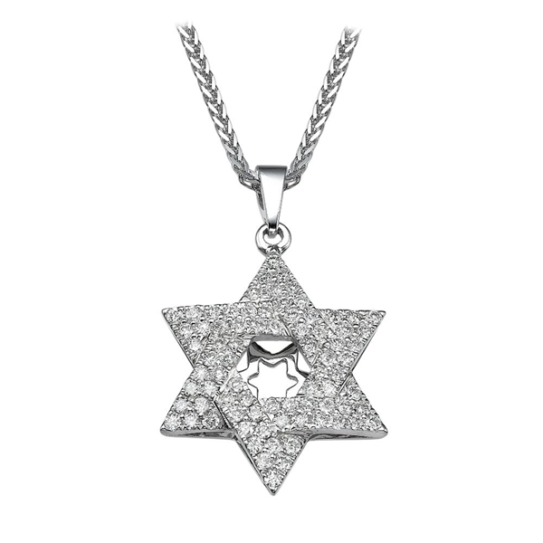 Picture of 0.81 Total Carat Star of David Round Diamond Pendant