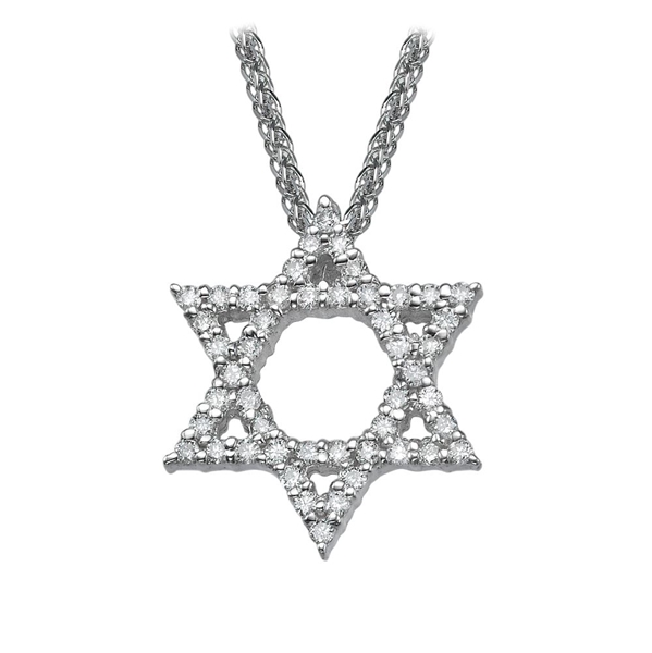 Picture of 0.29 Total Carat Star of David Round Diamond Pendant