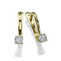 Picture of 0.70 Total Carat Drop Round Diamond Earrings