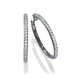Picture of 0.66 Total Carat Hoop Round Diamond Earrings
