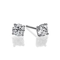 Picture of 0.60 Total Carat Stud Round Diamond Earrings