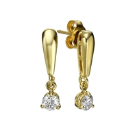 Picture of 0.52 Total Carat Drop Round Diamond Earrings
