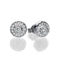 Picture of 0.49 Total Carat Stud Round Diamond Earrings