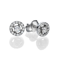 Picture of 0.36 Total Carat Stud Round Diamond Earrings