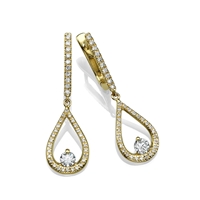 Picture of 0.82 Total Carat Drop Round Diamond Earrings