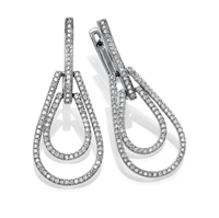 Picture of 1.20 Total Carat Drop Round Diamond Earrings