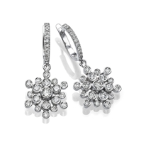 Picture of 1.00 Total Carat Drop Round Diamond Earrings
