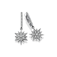 Picture of 0.54 Total Carat Drop Round Diamond Earrings