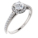 Picture of 0.75 Total Carat Halo Engagement Round Diamond Ring