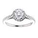 Picture of 0.75 Total Carat Halo Engagement Round Diamond Ring