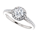 Picture of 0.75 Total Carat Halo Engagement Round Diamond Ring