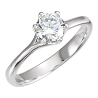 Picture of 0.75 Total Carat Solitaire Engagement Round Diamond Ring