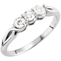 Picture of 0.50 Total Carat Three Stone Engagement Round Diamond Ring