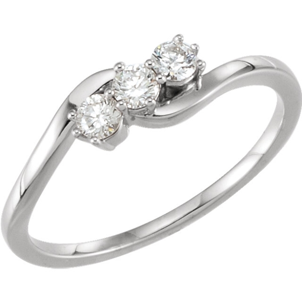 Picture of 0.25 Total Carat Three Stone Engagement Round Diamond Ring