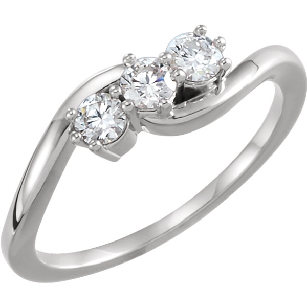 Picture of 0.33 Total Carat Three Stone Engagement Round Diamond Ring