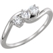 Picture of 0.33 Total Carat Three Stone Engagement Round Diamond Ring
