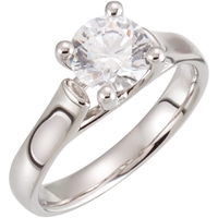 Picture of 0.25 Total Carat Solitaire Engagement Round Diamond Ring