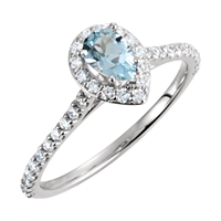 Picture of 0.38 Total Carat Halo Engagement Round Diamond Ring