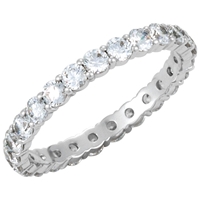 Picture of 1.25 Total Carat Eternity Wedding Round Diamond Ring