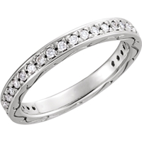 Picture of 0.38 Total Carat Eternity Wedding Round Diamond Ring