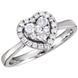 Picture of 0.38 Total Carat Heart Wedding Round Diamond Ring