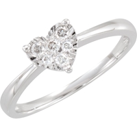 Picture of 0.13 Total Carat Heart Wedding Round Diamond Ring