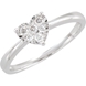 Picture of 0.13 Total Carat Heart Wedding Round Diamond Ring