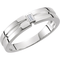 Picture of 0.05 Total Carat Designer Baguette Diamond Band