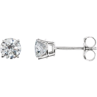 Picture of 0.75 Total Carat Stud Round Diamond Earrings