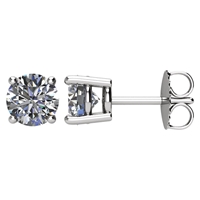 Picture of 1.50 Total Carat Stud Round Diamond Earrings