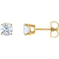 Picture of 1.00 Total Carat Stud Round Diamond Earrings