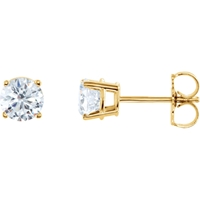 Picture of 1.00 Total Carat Stud Round Diamond Earrings